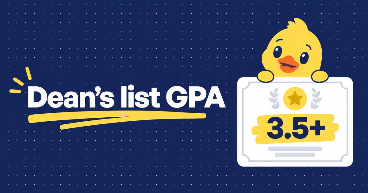 Illustration: Dean's list GPA requirements