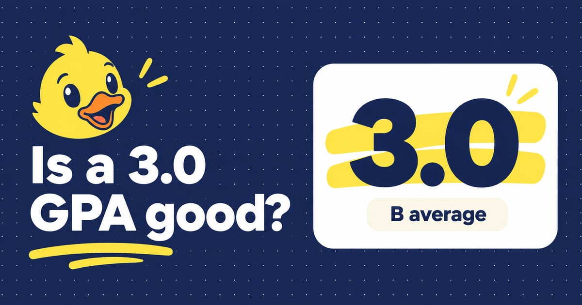 Illustration: Is a 3.0 GPA good? It's a B average, and a common cutoff