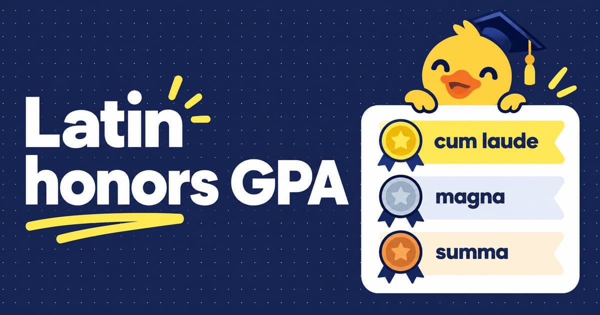 Illustration: Latin honors GPA: cum laude, magna cum laude and summa cum laude